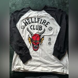Black and White Hellfire Club Long Sleeve Shirt
